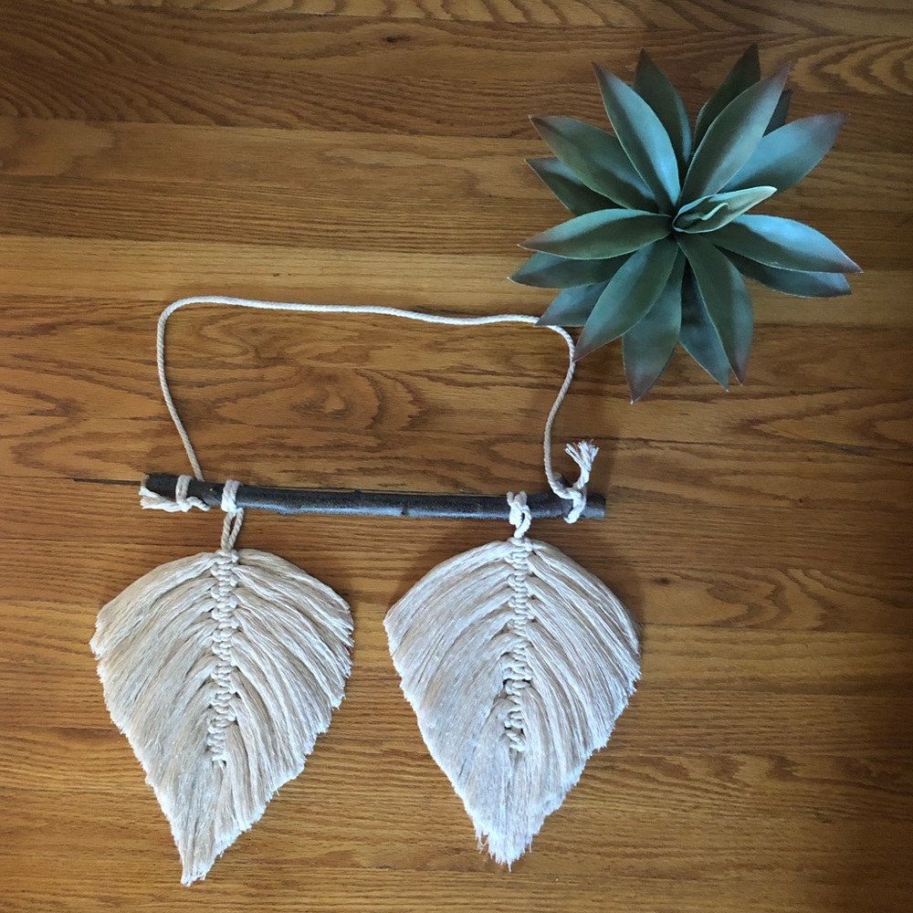 Macrame Feather Wall Hanging